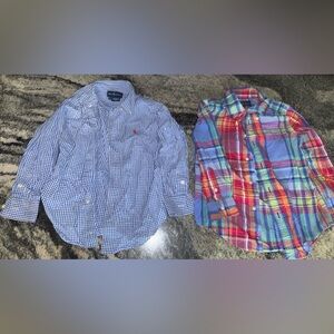 Ralph Lauren Blue Gingham kid Shirt
